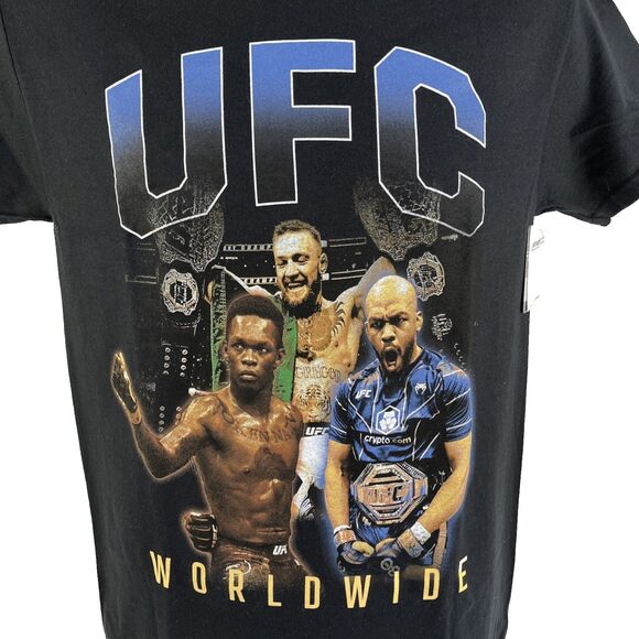 New Mens UFC Worldwide Graphic T-Shirt Sz S NWT Conor Mcgregor Jon Jones Cotton - Picture 2 of 7